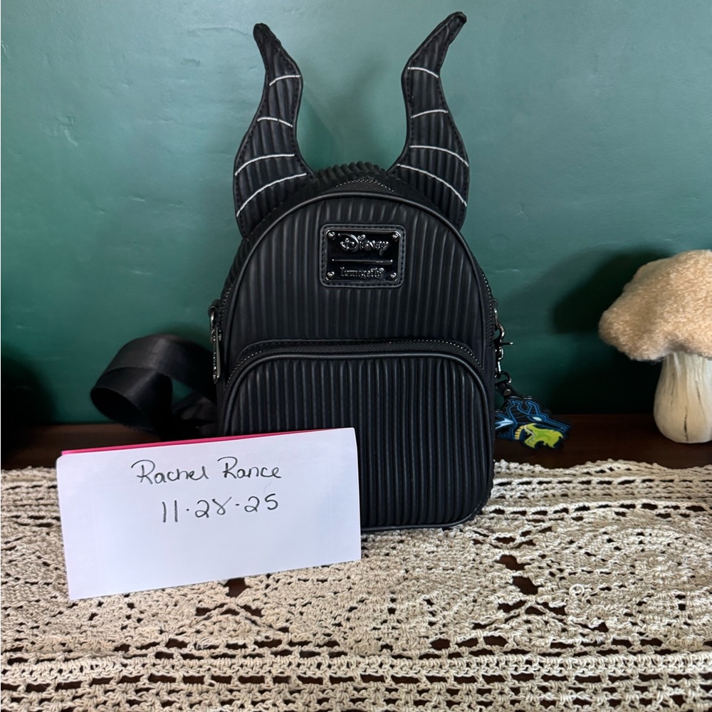 Loungefly Black Maleficent Horned Backpack